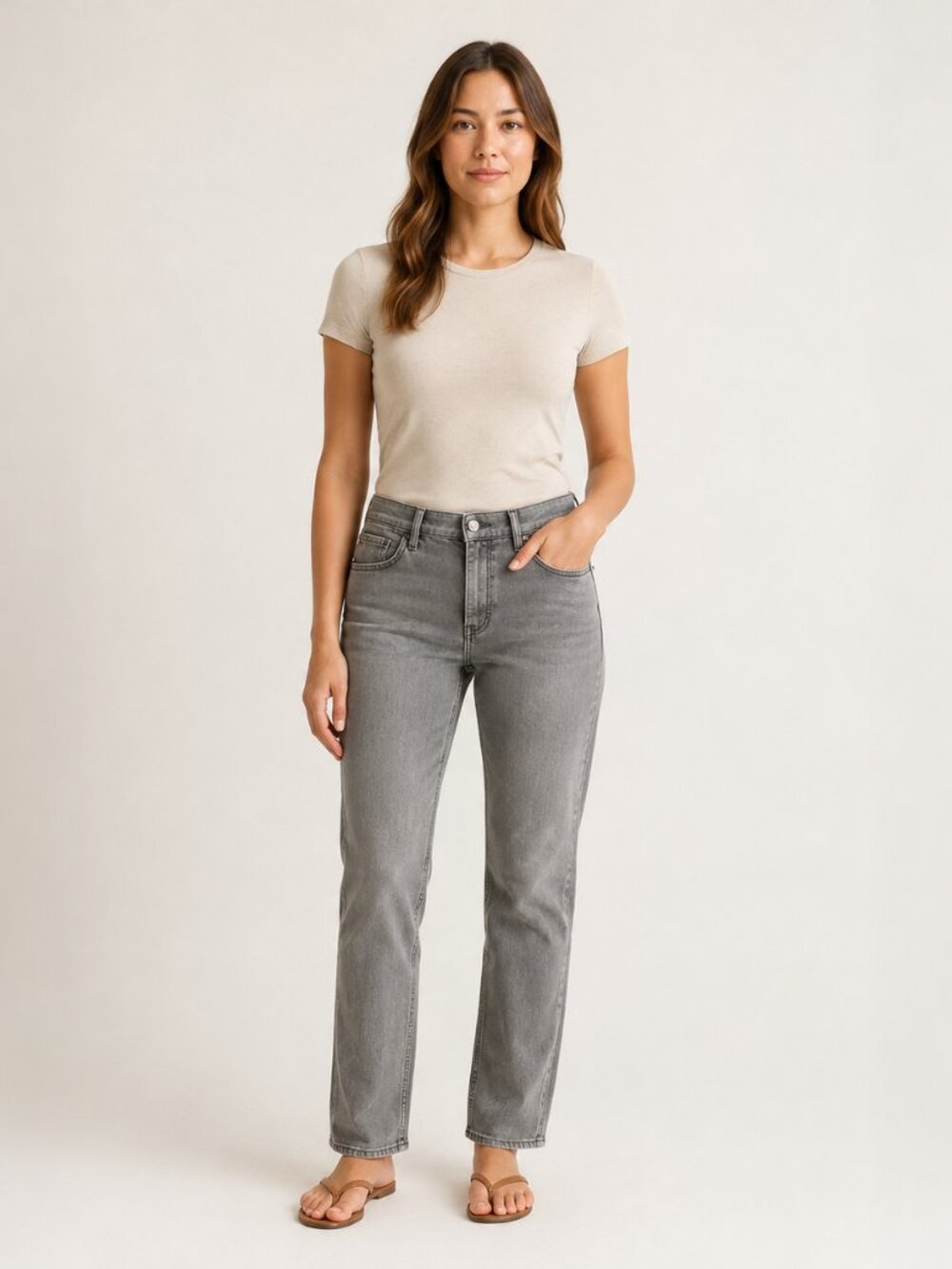 Baykan Denim B2B Manufacturer Sample Jeans Light Gray, US sz 16